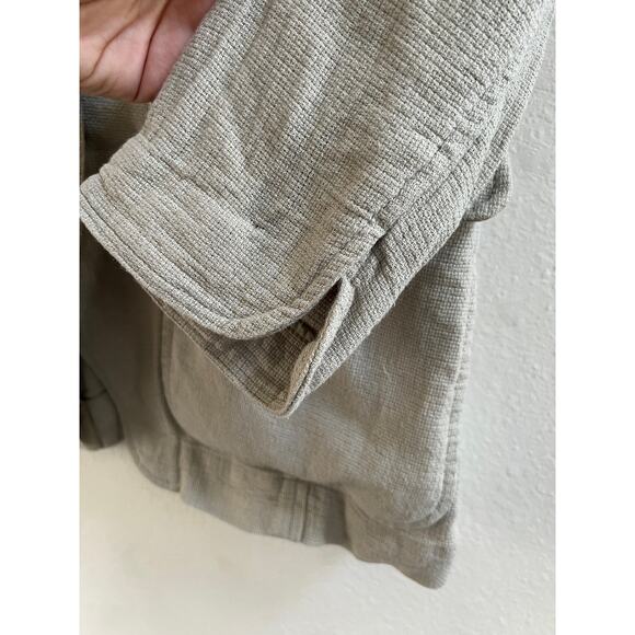 Madewell Breezewoven Gray Basketweave Button Linen Blend Blazer Jacket sz Small - Picture 11 of 15